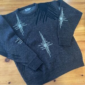 LAVANE New York Men's Abstract Sweater M Vintage